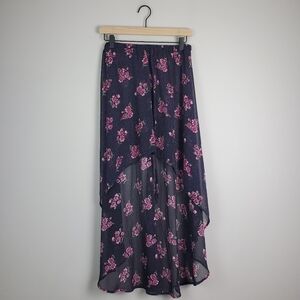 Audrey 3+1 Floral High Low Skirt Medium